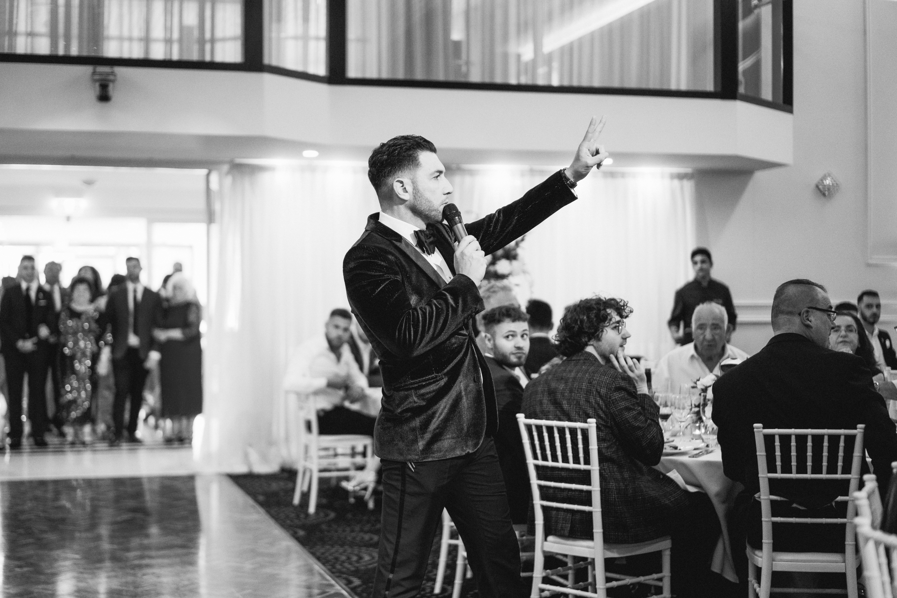 Mr. Wedding directing an elegant reception